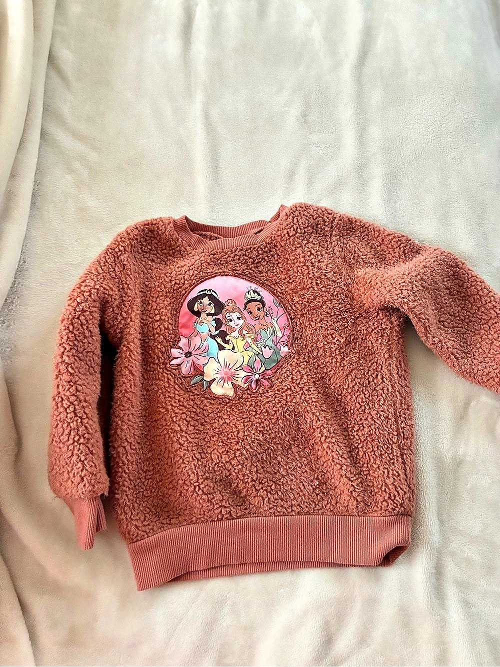 Disney Princess Sherpa Fleece Graphic Pullover Sweatshirt Girls 4T